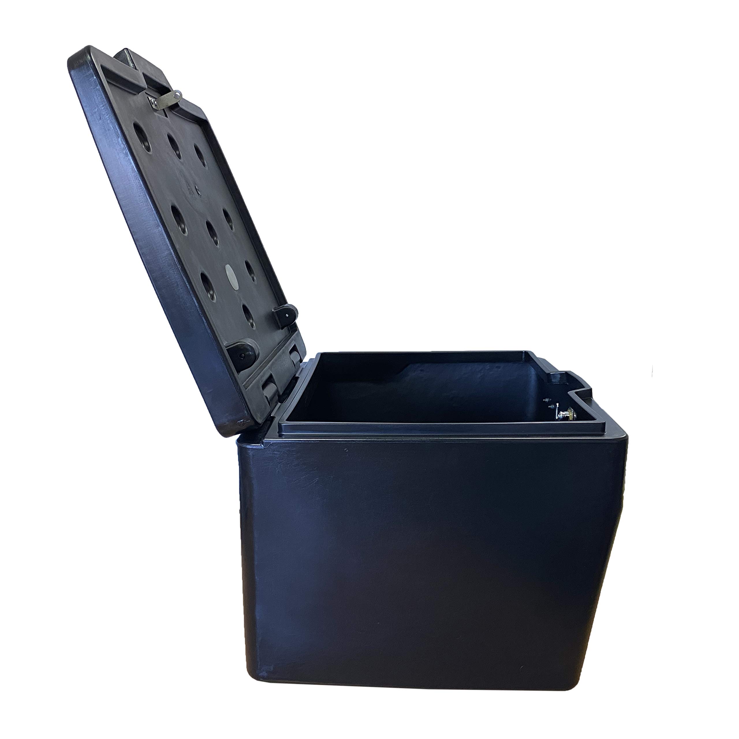 Cofre Portaequipajes Moto Ciclomotor Quad de Fácil Montaje, Cajón Gran Capacidad Apto para Alimentos, Baúl con Llave para Moto, 120 litros, Caja Baúl Moto (Color Negro)