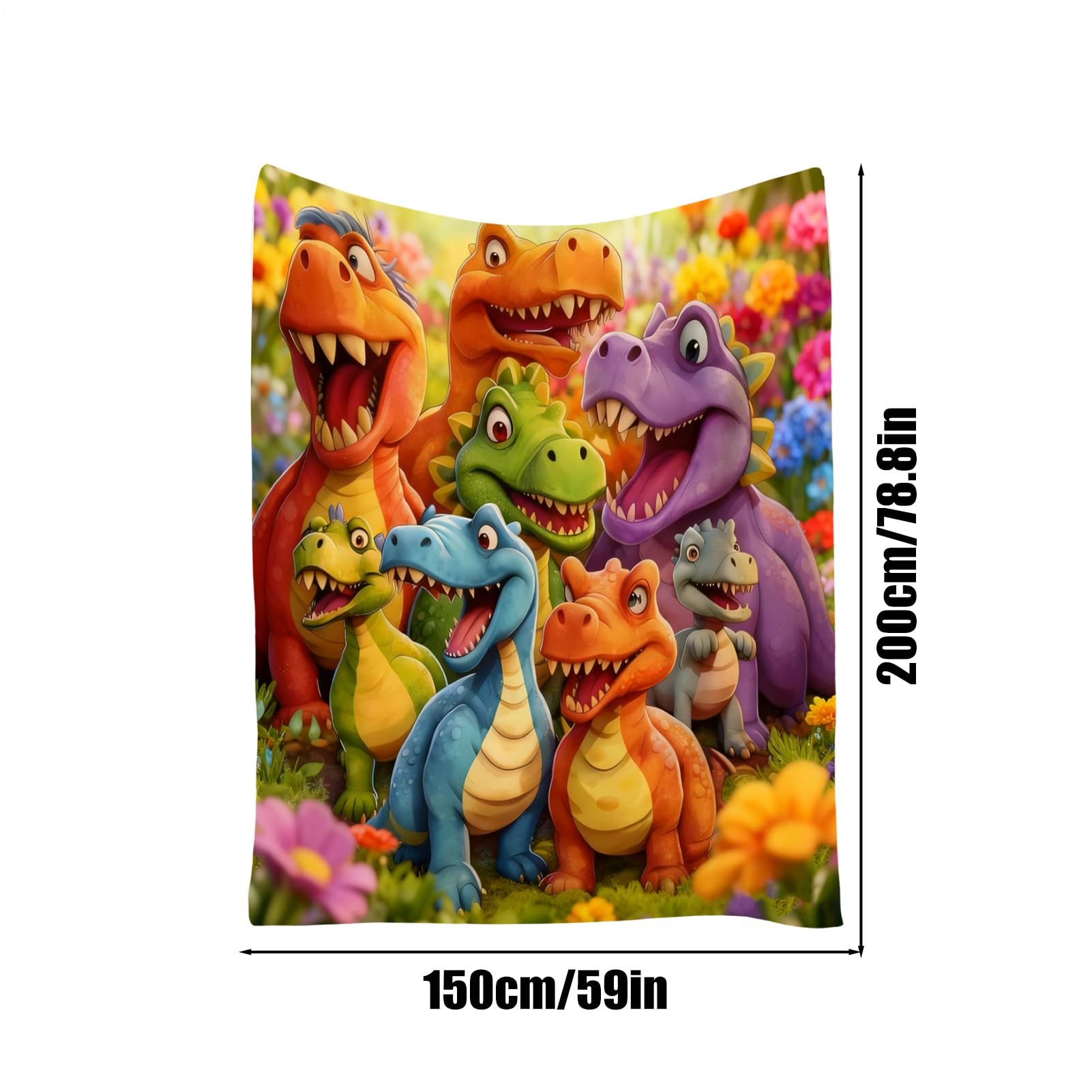 Coperta con dinosauro, ad asciugatura rapida, confortevole, coperta in pile con dinosauro, per camera da letto, casa, camera da letto, estate, inverno, Natale, compleanno, Halloween
