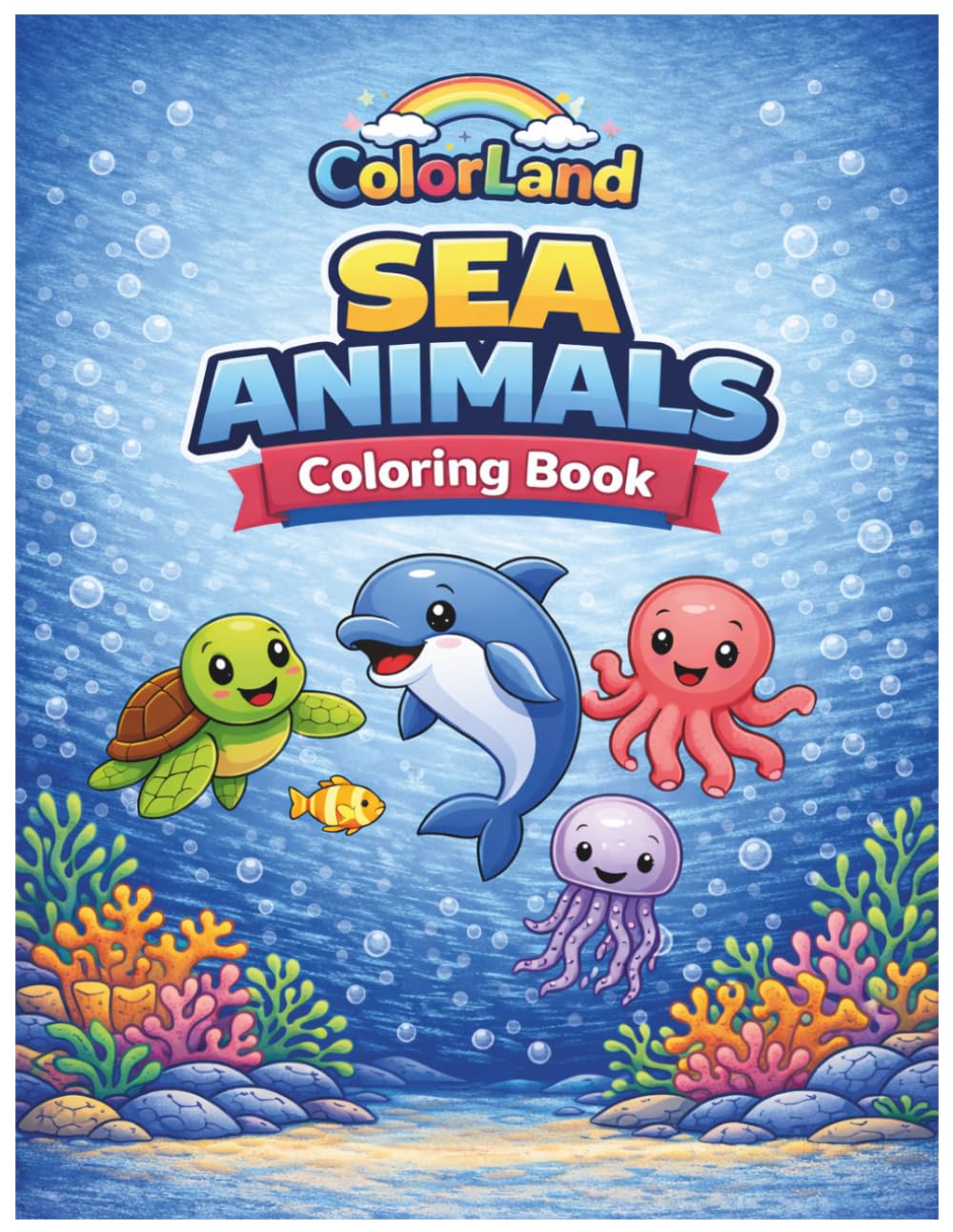 Sea Animals Coloring Book (ColorLand Animal World Series)