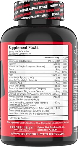 Miniatura 2 de FIGHTER PILOT SUPPLEMENTS VELOXEYE 60CT Suministro para 1 mes