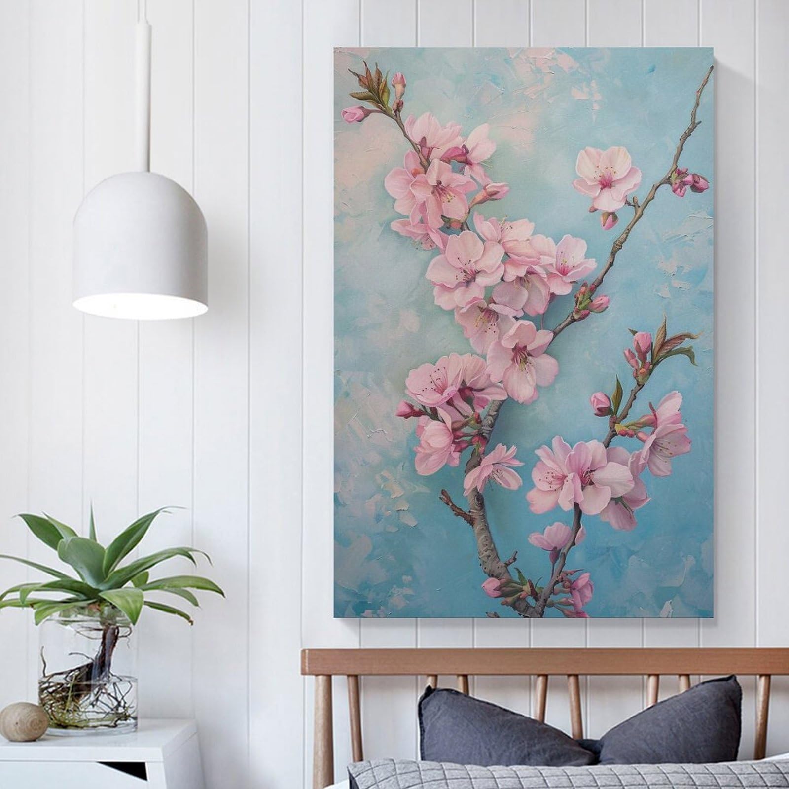 Amazon.co.jp: 絵画 美しく咲く桃の花インテリア 絵画 魅力的な花