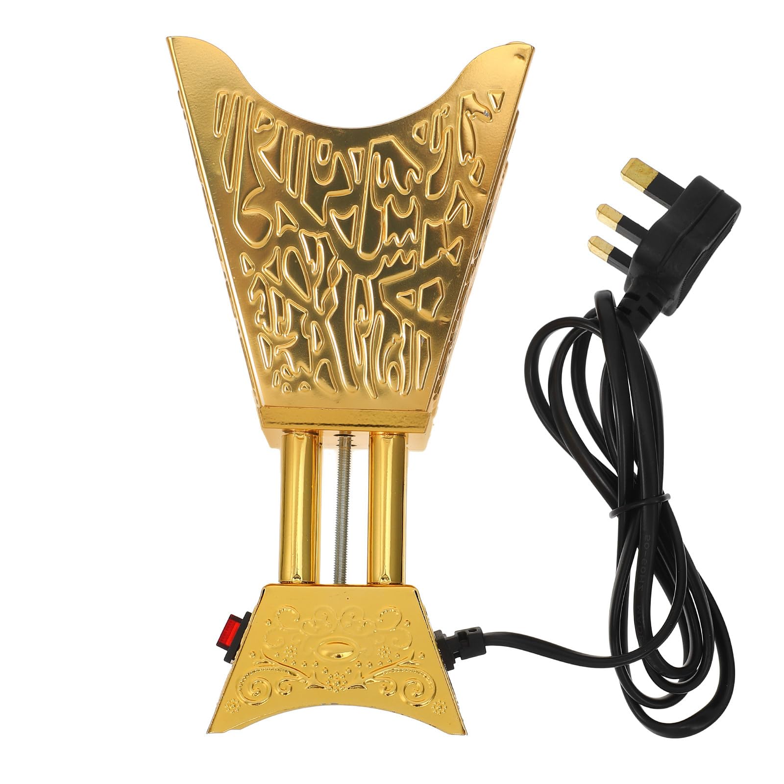 Veemoon Electric Plug-in Incense Burner Arabian Style Metal Aroma Therapy Censer Burner for Home Fragrance with Vintage Gold Finish, Suitable for Ac230v Uk Socket