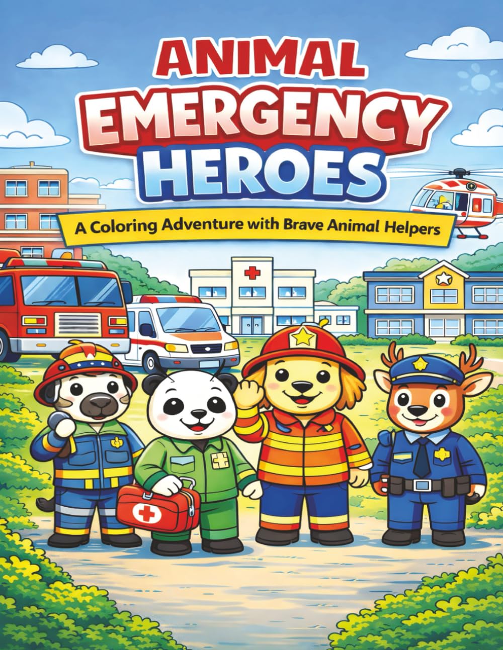 Animal Emergency Heroes: A Fun Coloring Book About Helping Heroes (Animal Heroes Collection)