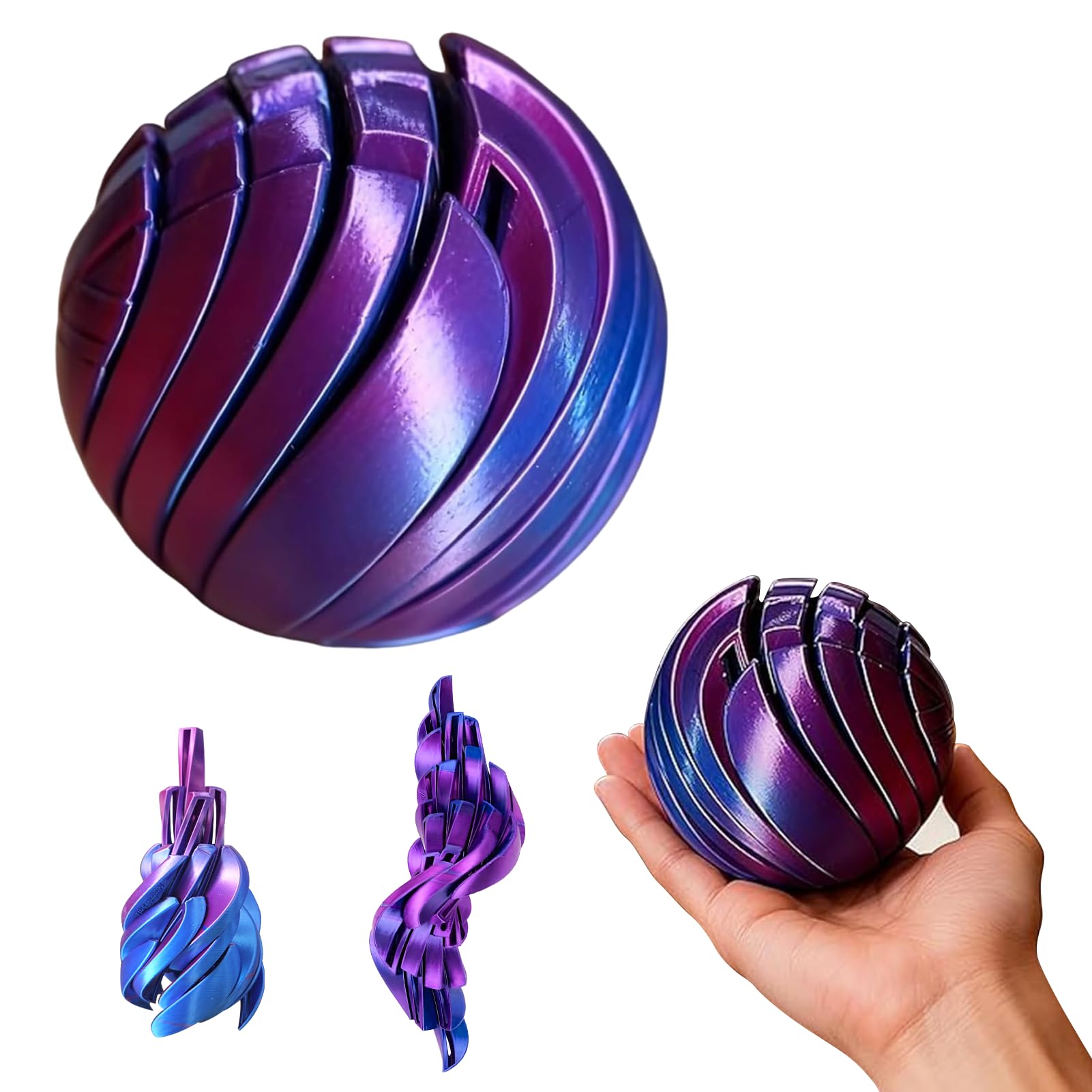 TaimeiMao Gear Ball Fidget Spielzeug, Gear Sphere, 3D Gedruckter Zahnradball, Steampunk Whirling Wonder Fidget, 3D Gedruckte Fidget Spielzeug, Autismus Spielzeug, Anti Stress Spielzeug für Erwachsene