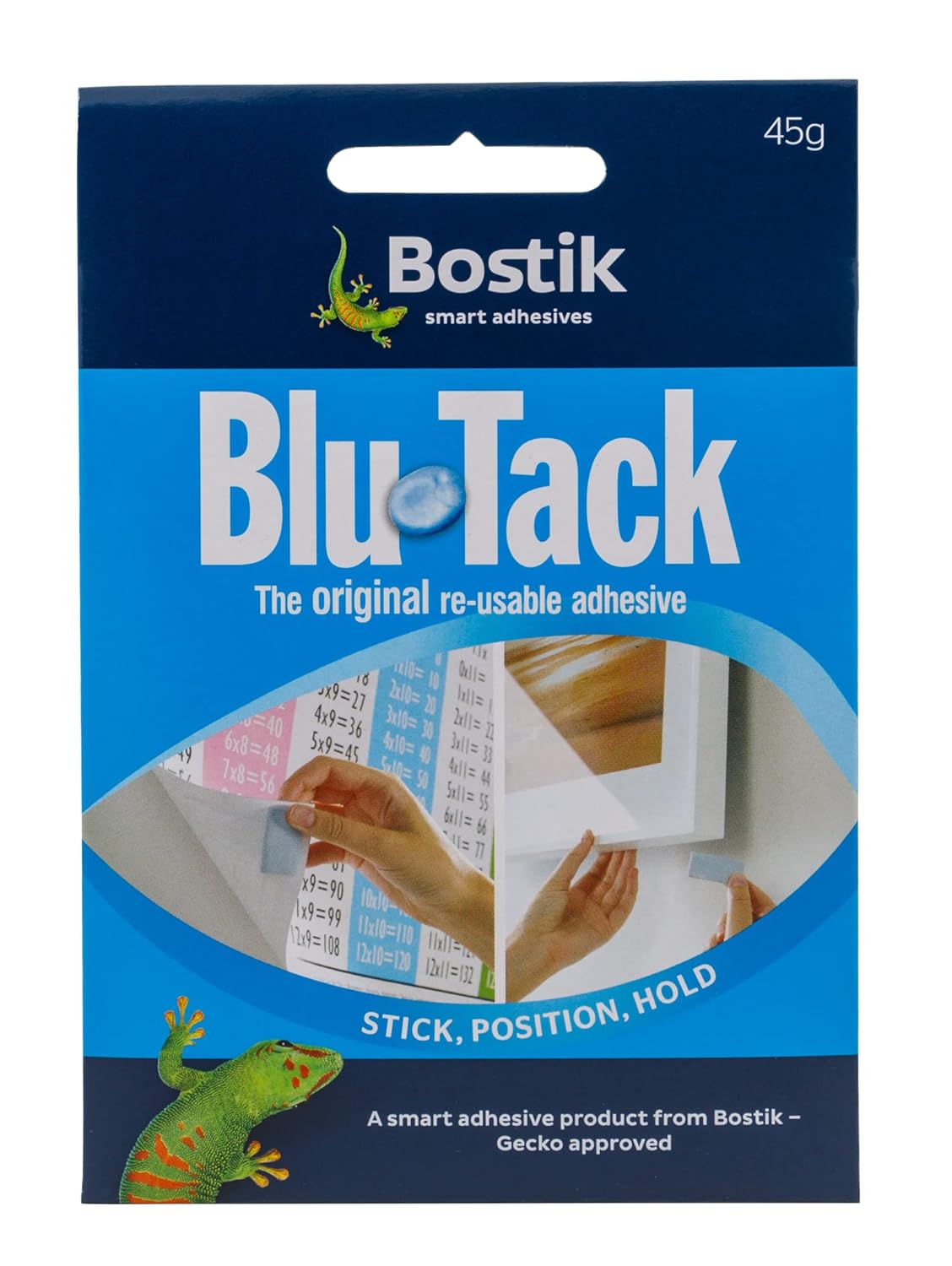 Bostik Blu Tack, Multipurpose Reusable Adhesive, Clean, Safe & Easy to