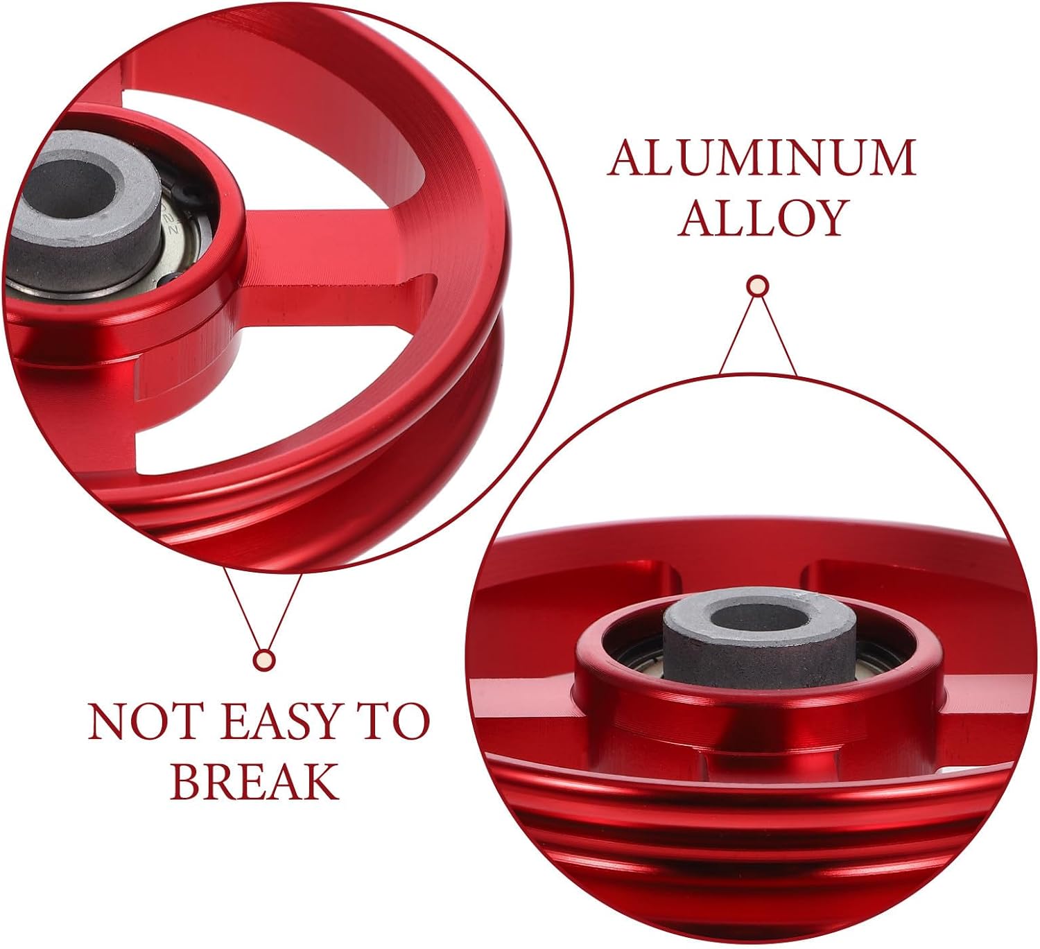 HANABASS 6 Pcs Fitness Aluminum Pulley Wheels, 95mm Power Rack Pulley Wheels for Home Gym Equipment Exercise Machine Pulldown Attachments