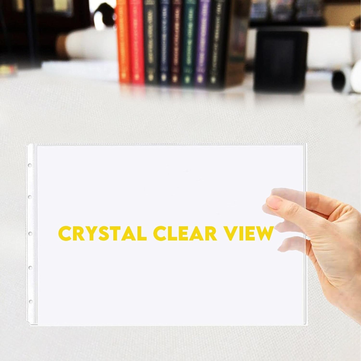 PERFORMORE 10 Pack of 8.5” x 14” Heavyweight Landscape Sheet Protectors, Legal Paper Sleeves, Clear Archival Quality, Horizontal Legal Size Clear Sheet Protectors for Binders Documents : Office Products
