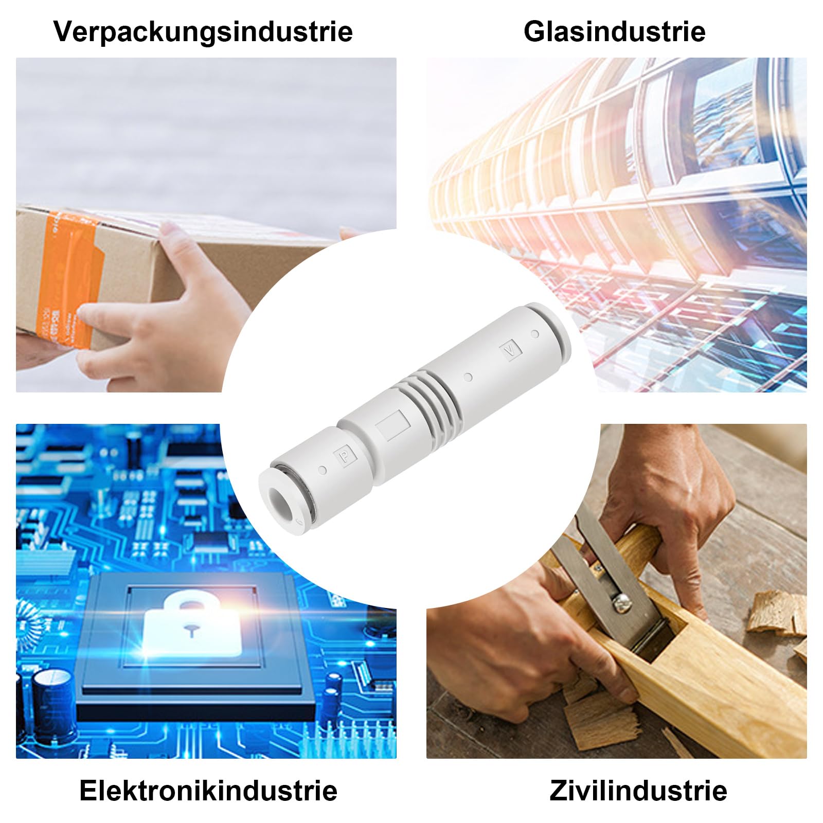 5PCS Pneumatischer Auswerfer 6mm,ZU05S leistungsstark,Push in One Touch Rohr Typ Pneumatische Vakuum-Erzeuger Tubuläres Vakuum, Hohe Vakuumleistung, Kompakt und Zuverlässig für Pneumatiksysteme