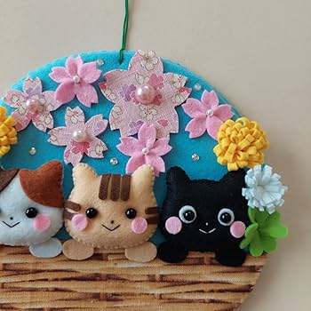 はるちゃん　フェルトリース　5点 はるちゃん フェルトリース5点 はるちゃん フェルトリース5点