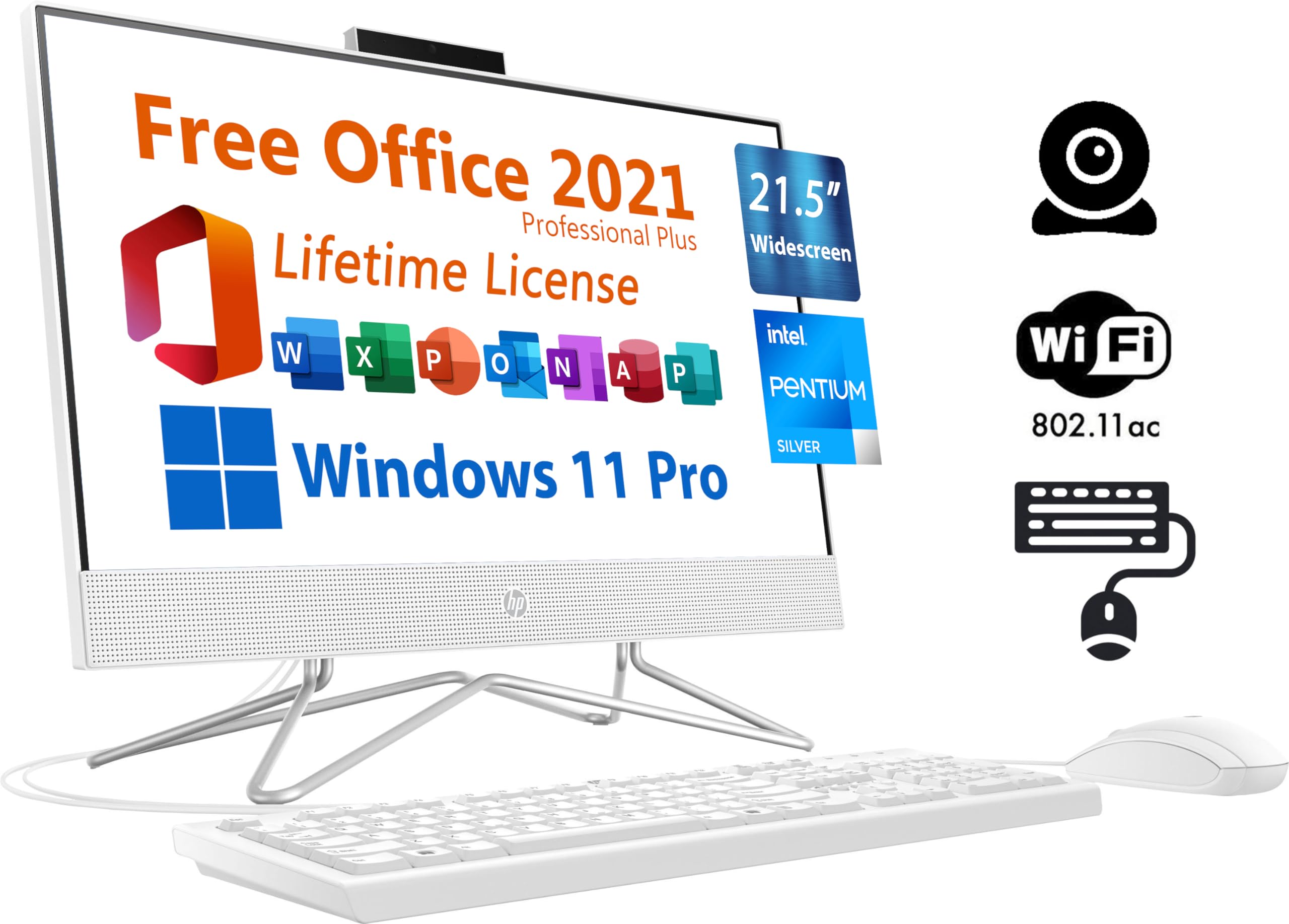 Amazon.com: HP 2024 All-in-One Desktop, 21.5
