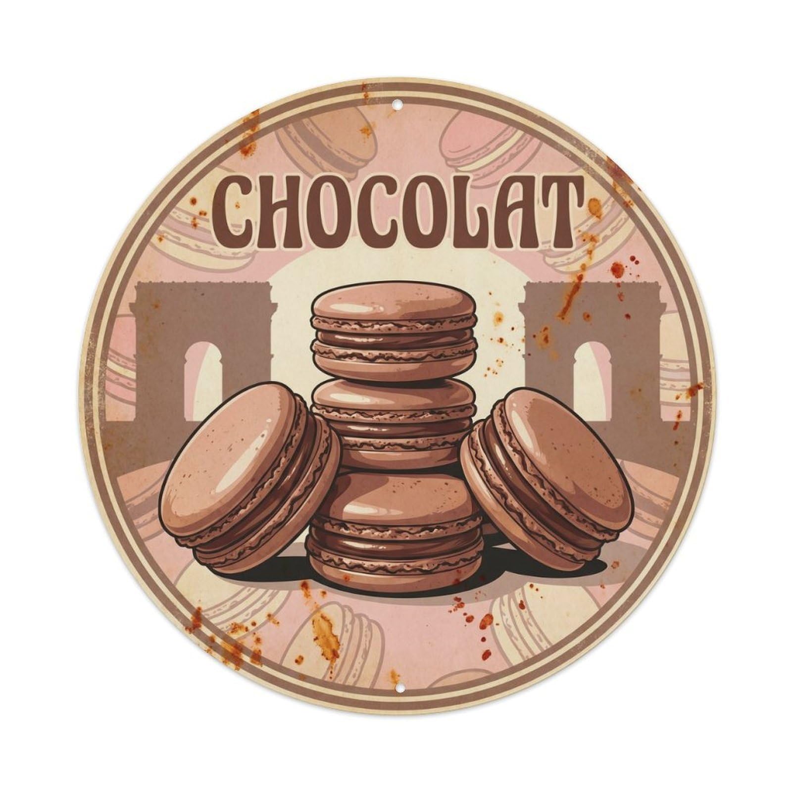 European Chocolate Bar Sweet Culture Market Travel Metal Tin Sign