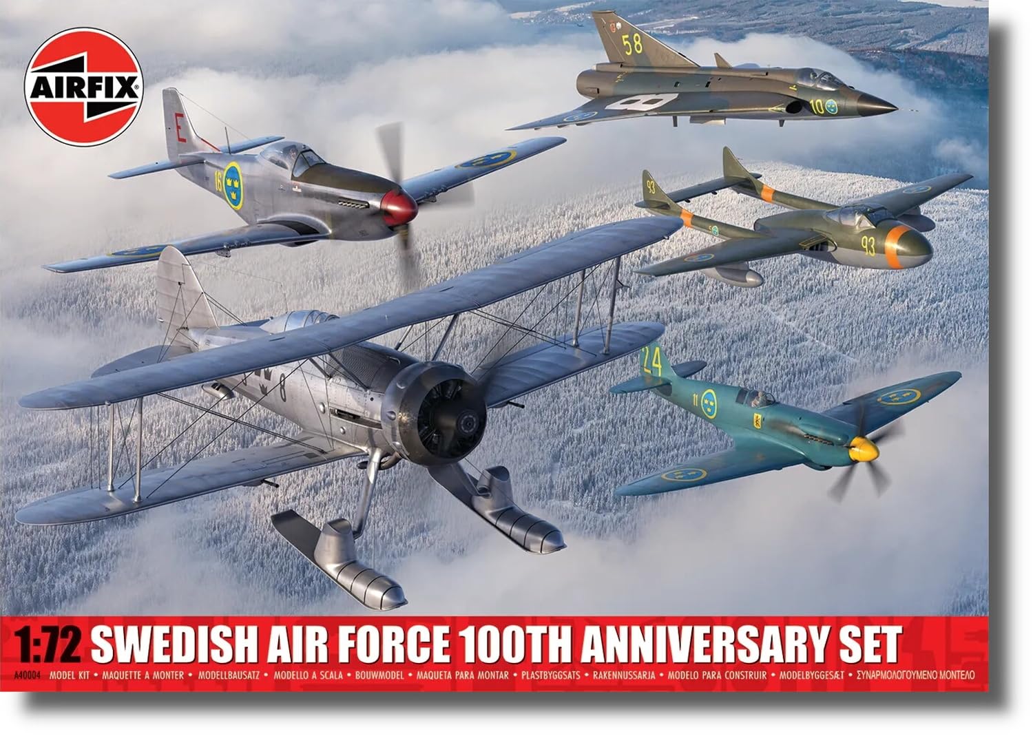 Amazon | エアフィックス 1/72 スウェーデン空軍100周年記念5機セット