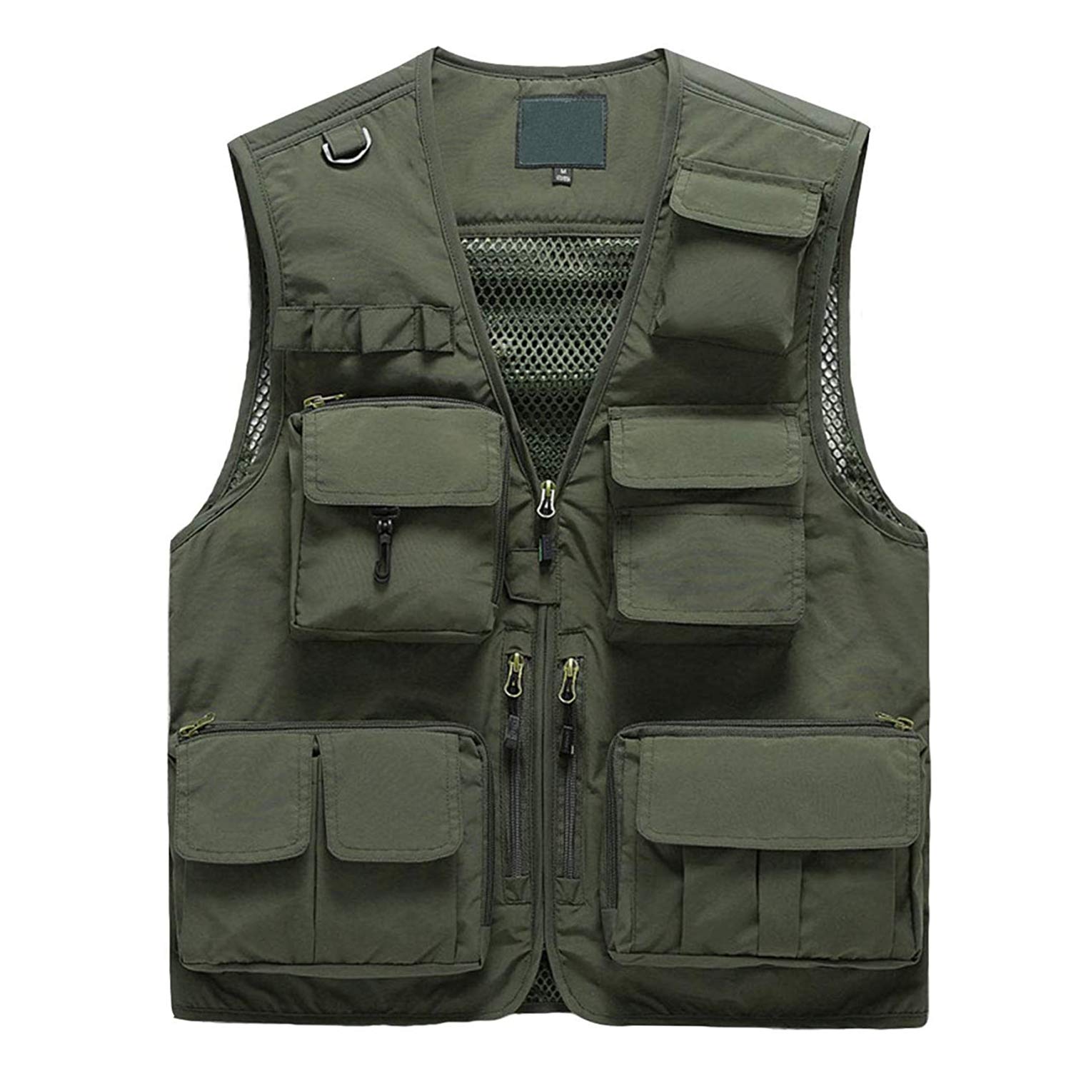 prettychic Men's Outdoor Fishing Vest Casual Work Mesh Vests Breathable Travel Photo Cargo Vest Jacket with Multi Pockets-picture-28