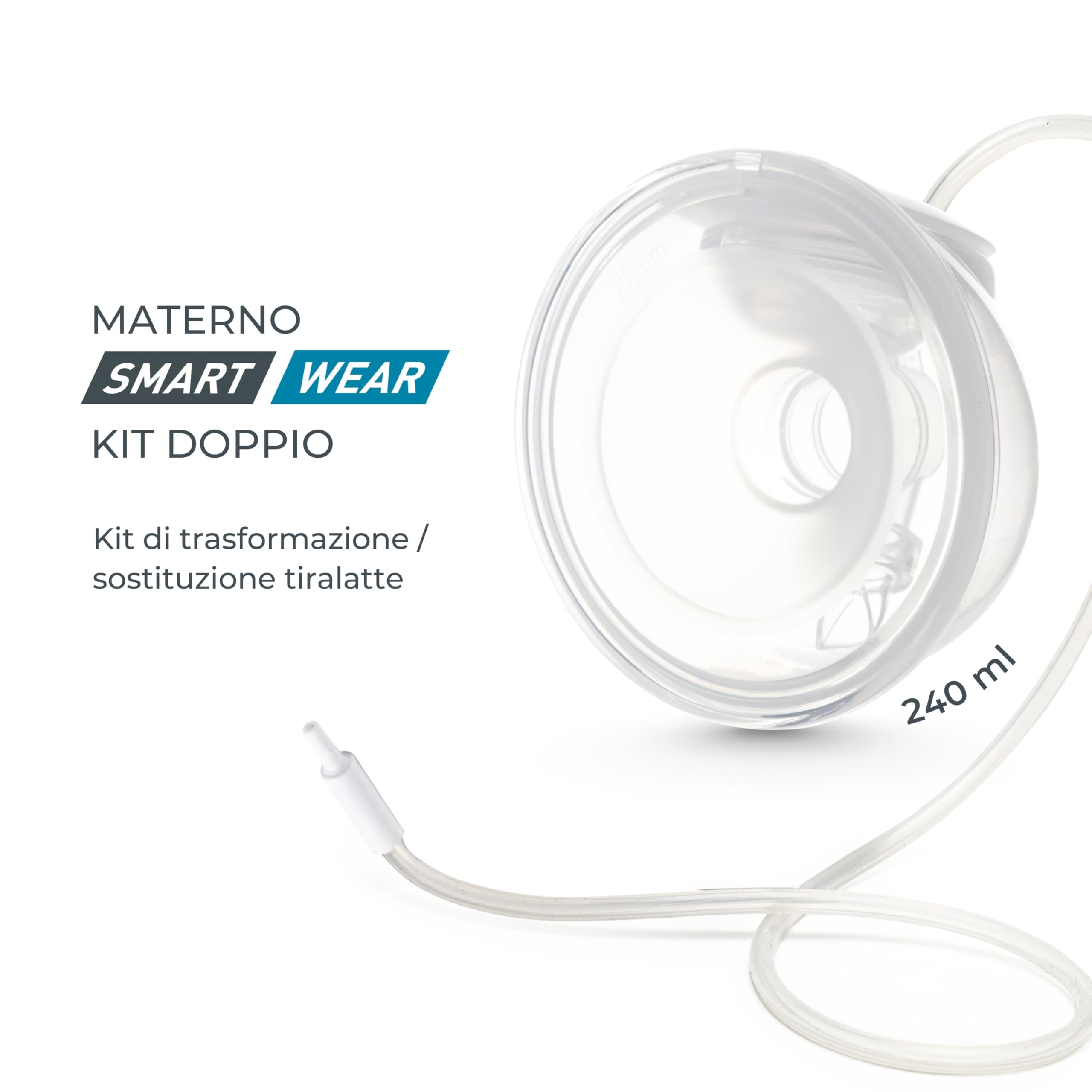 Nuvita Kit di Conversione Efficiente per Materno Smart Wear 1287W - Trasforma il Tuo Tiralatte Elettrico da Singolo a Doppio con Adattamento Regolabile e Collegamento Facile