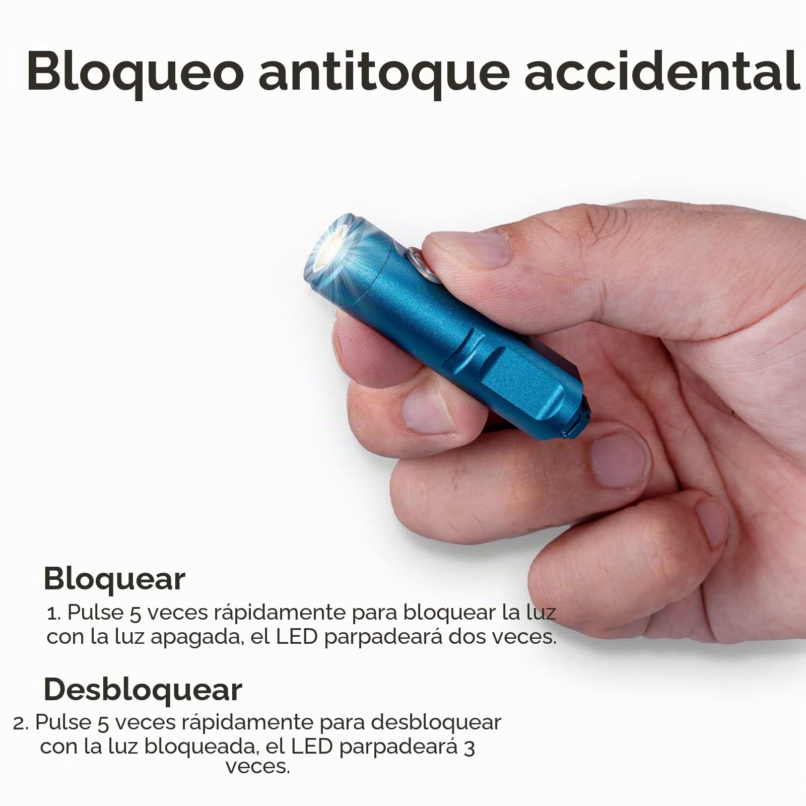 RovyVon Linterna A3 USB C recargable EDC de 650 lúmenes, súper brillante, mini llavero para llevar a diario, camping, Acción de Gracias