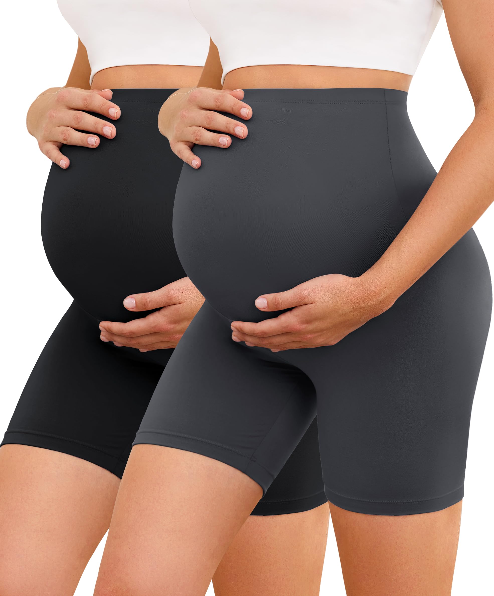 VALANDY Creamlush - Pantaloncini premaman da 12,7 cm, morbidi e comodi, da motociclista, per yoga, lounge, abbigliamento sportivo
