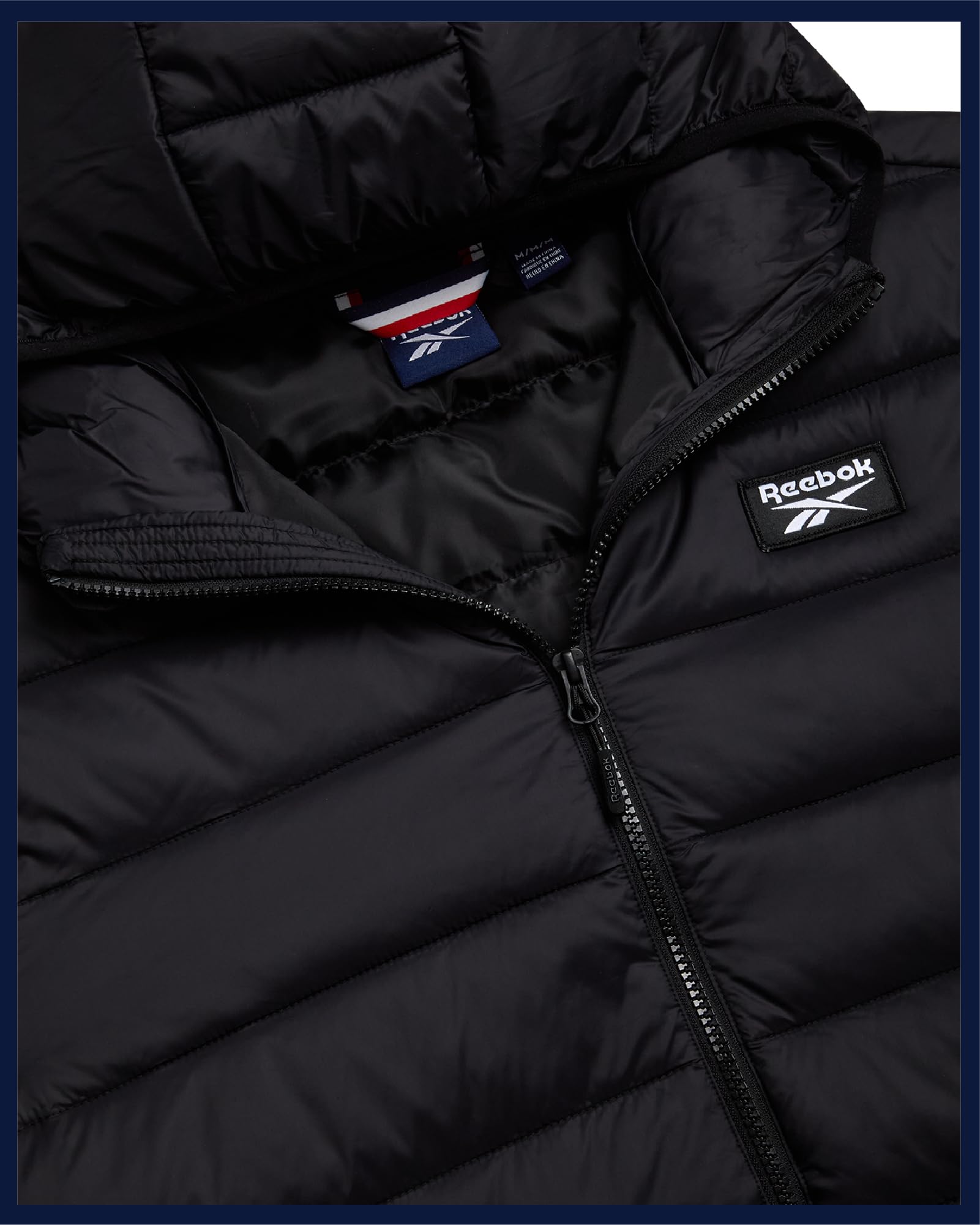 Reebok Men's Jacket – Lightweight Hooded Quilted Puffer Coat – Warm Insulated Winter Jacket for Men (S-4X)