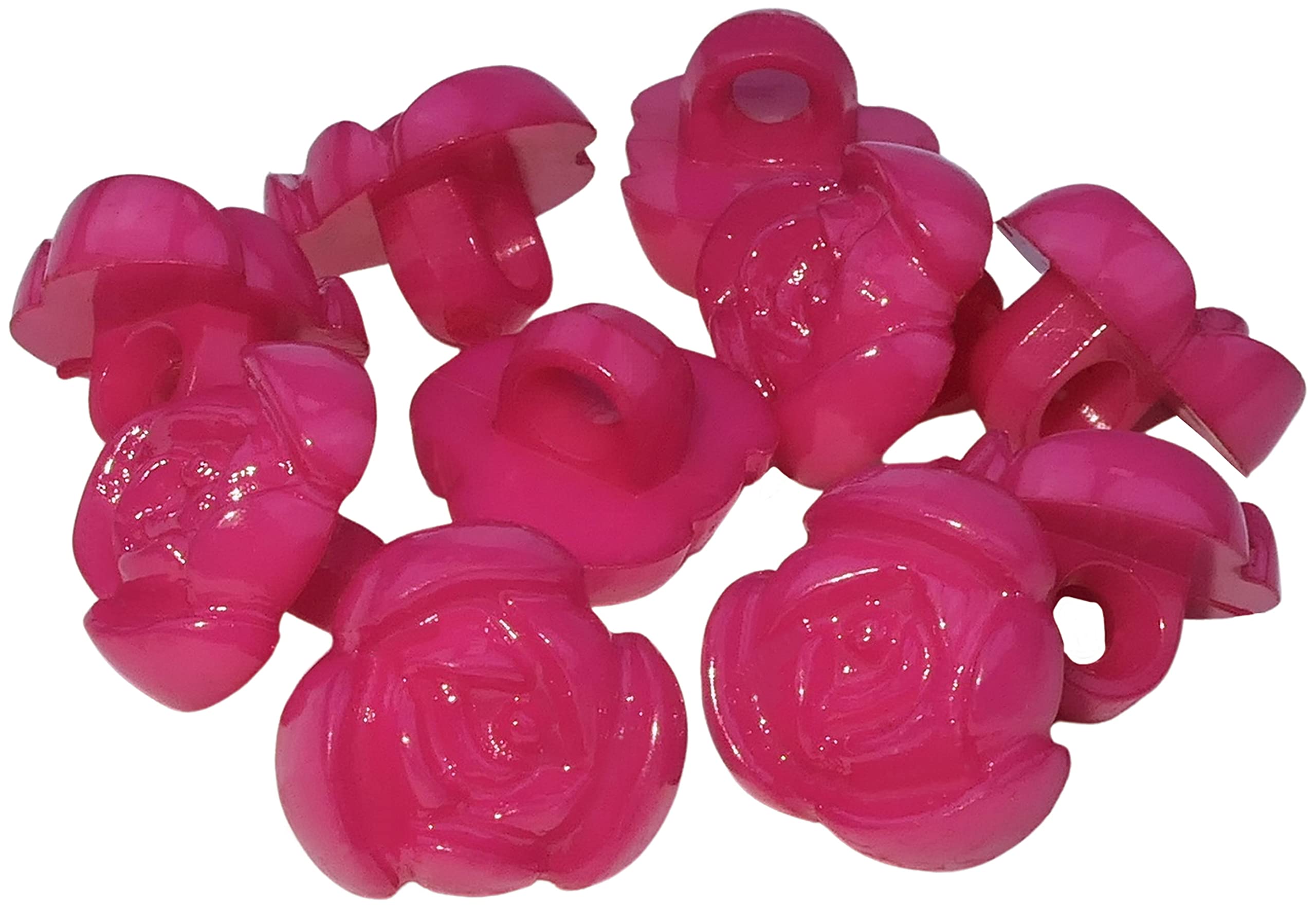 Lot De 6 Boutons Décoratifs Naissance Rose 27mm - Pour Faire-part, Déco, Neufs