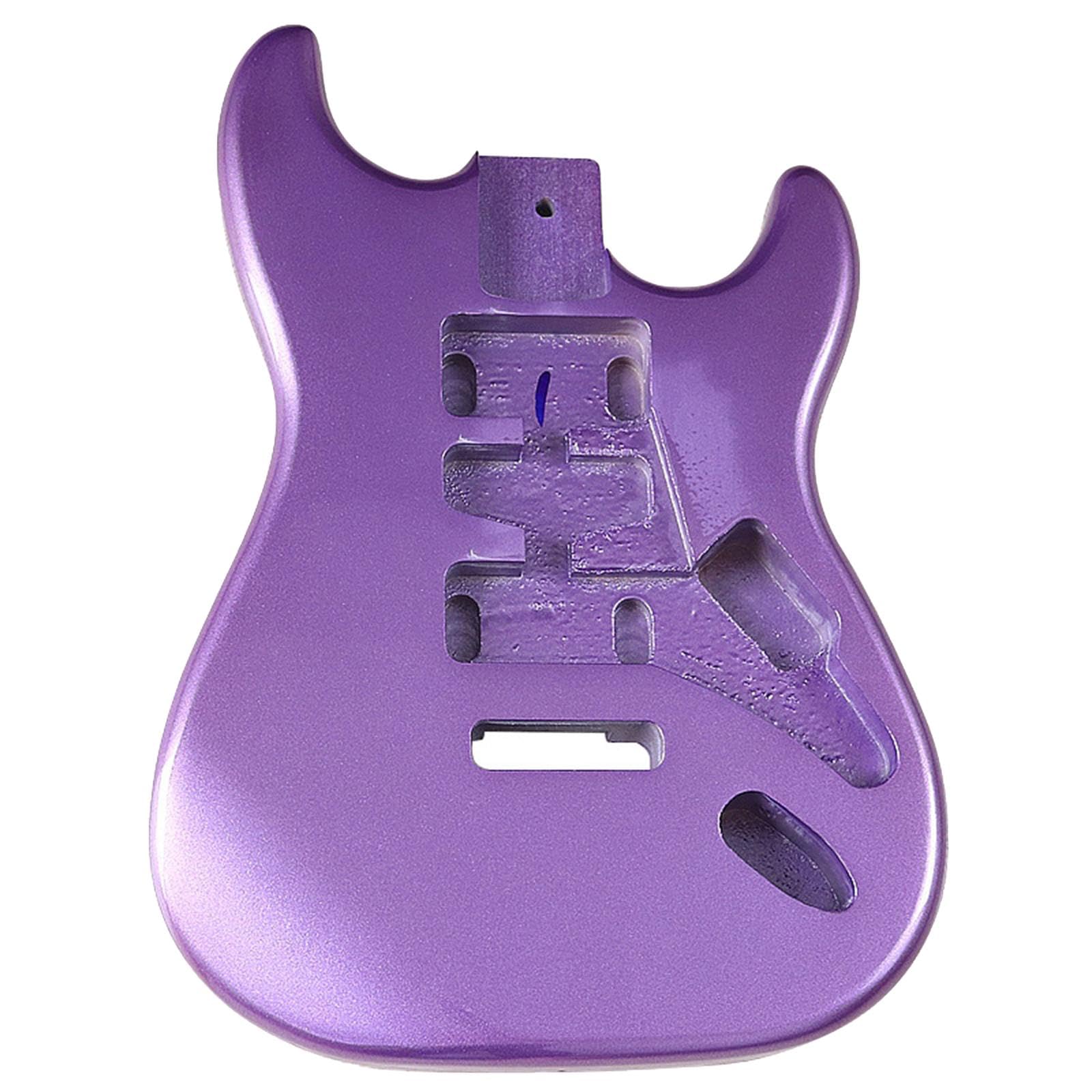 Colaxi Purple Electric Guitar Body, DIY Guitar Part, Unfinished Guitar Body for Luthiers