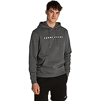 Tommy Jeans Tjm Reg Linear Logo Hoodie Ext Dm0Dm20746, Felpa con Cappuccio