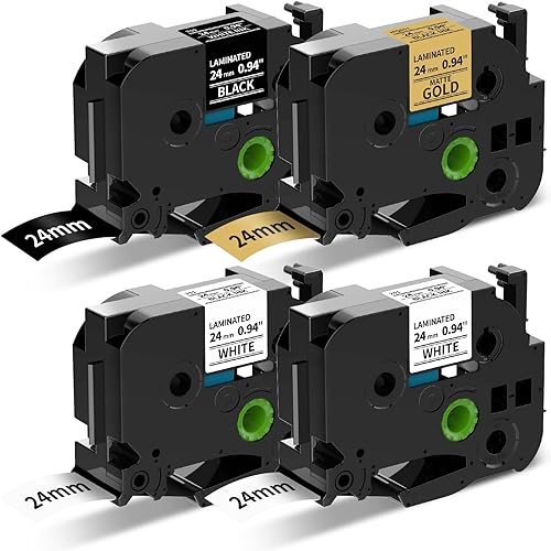 Miniatura 1 de Cinta de repuesto compatible para Brother Ptouch TZ TZe 0.945 in 1 pulgada cinta laminada TZe-251 TZe-MQ355 TZe-MQ851, compatible con rotuladora