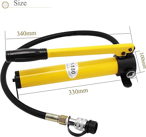 Miniatura 7 de Newtry 20 toneladas de bajo perfil hidráulico Ram Jack + CP-180 bomba manual hidráulica manual