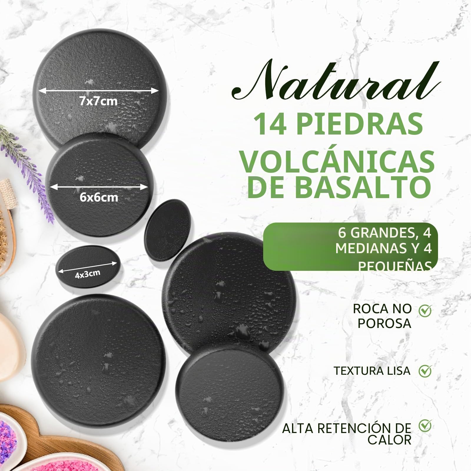 Calentador profesional de piedras calientes, juego de calentadores de piedras de masaje, set de masaje eléctrico portátil, 14 piedras de masaje calientes de basalto, para terapia de masaje, relajación