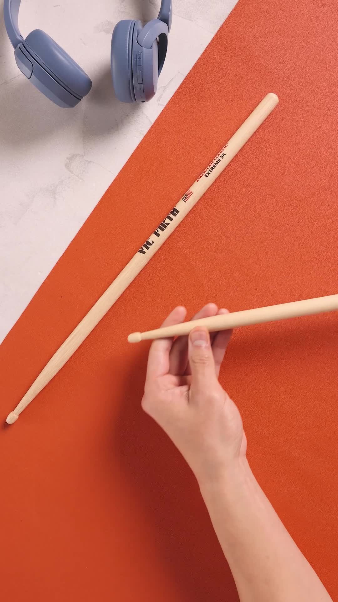 Vic Firth American Classic X5A – Baguettes Hickory 5A Extreme, Pointe Bois, Plus De Puissance