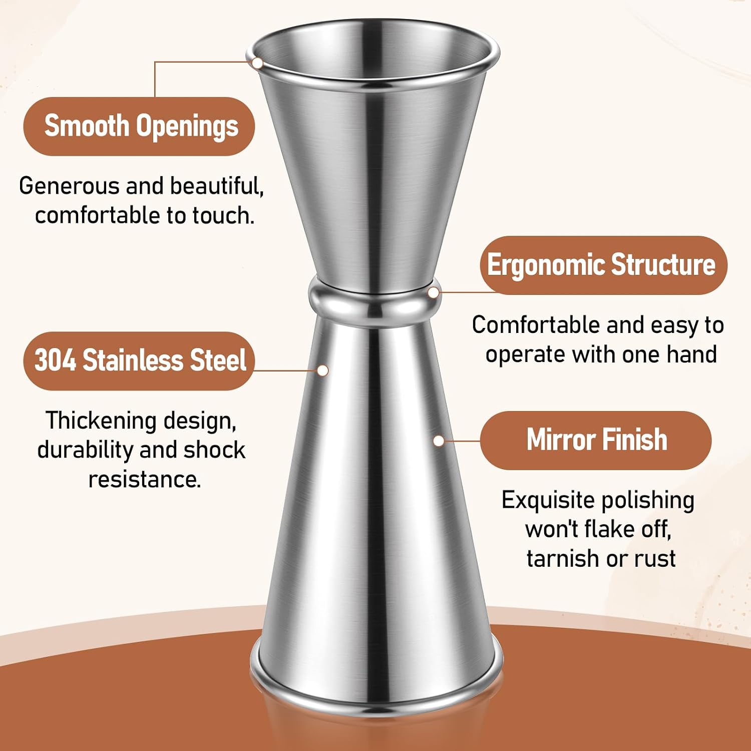 9 PCS Jigger for Bartending, 2oz,1oz Cocktail Jigger 304 Stainless Steel Short Measure Jiggers Double Cocktails Measuring Cup Dual Cocktail Measuring Tool for Professional and Home Bars-30ML/60ML