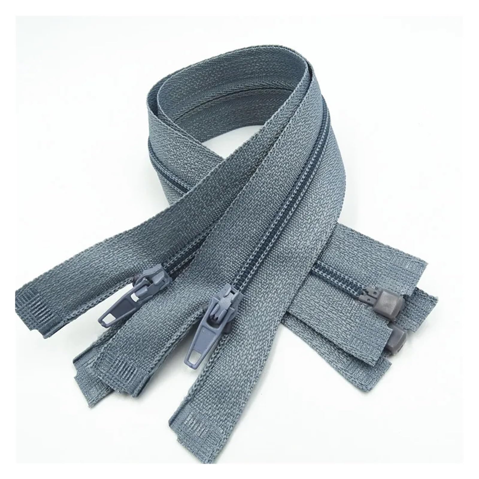 Zip, 5Pcs Open End 20Cm-60Cm Suitable for Garment Sewing Process(Gray,50CM-5PCS)