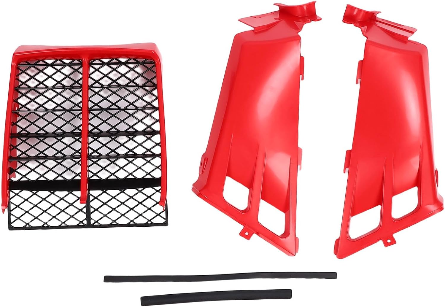 Akozon 赤いプラスチックガソリンタンクサイドカバーバンシーのグリル350 YFZ350 YFZ350LE YFZ350SE Y