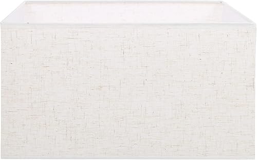 OSALADI Persianas de arpillera para lámpara cuadrada grande de lino, hecha a mano E27 de tela simple de repuesto, pantalla de lino para lámparas de