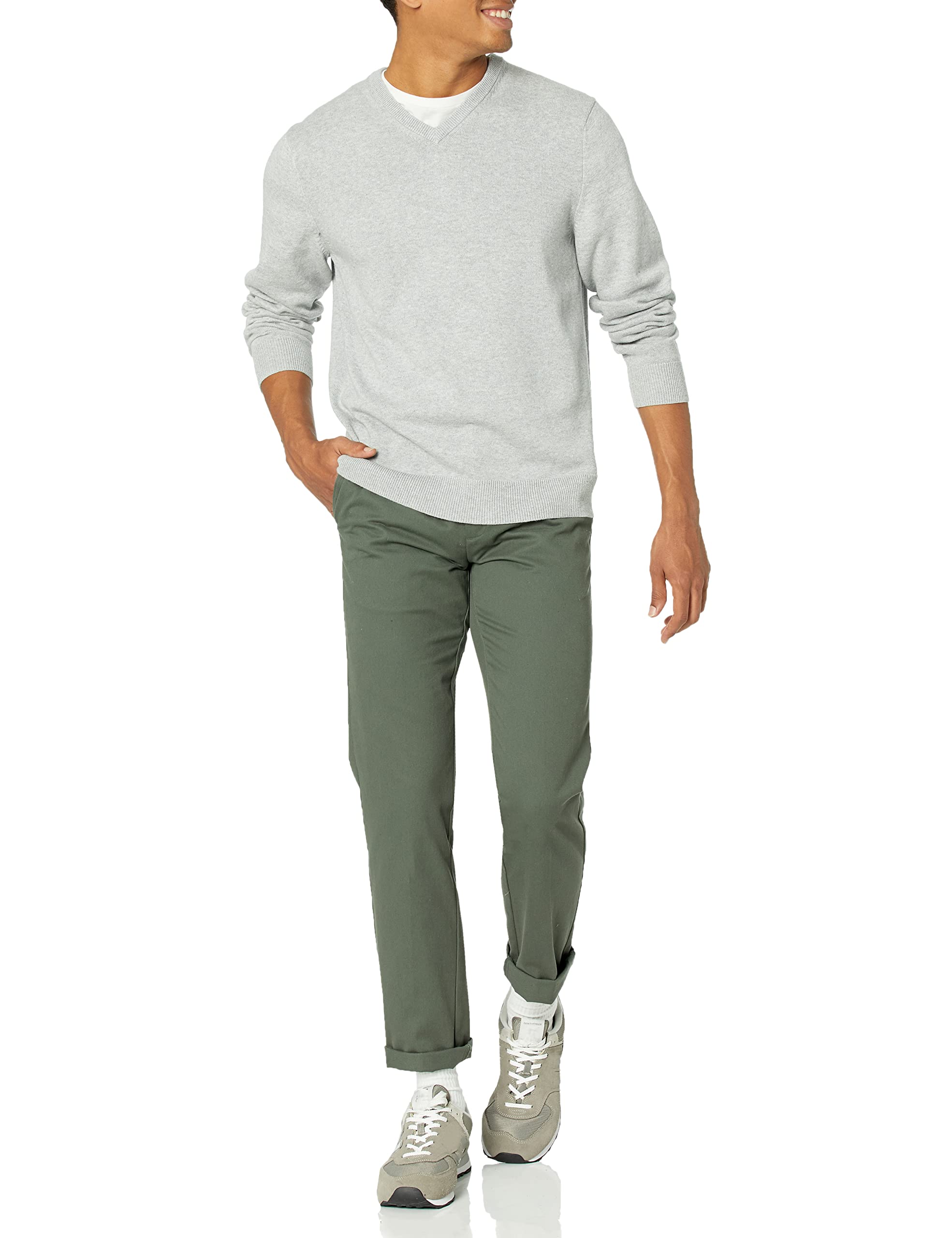 Amazon Essentials Maglione con Scollo a V (Disponibile in Taglie Extra Forti) Uomo