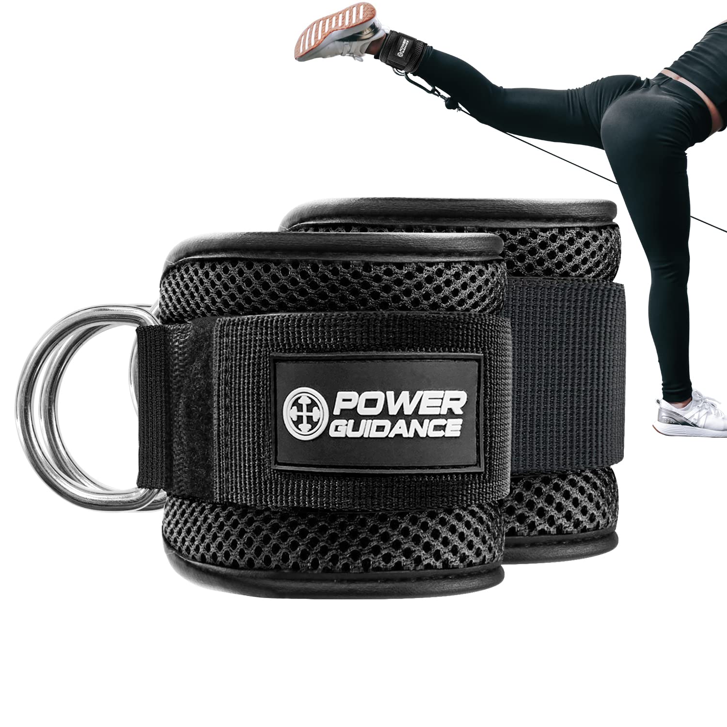 Ankle Straps For Cable Machines. Upgraded Adjustable Gym Kickback Ankle