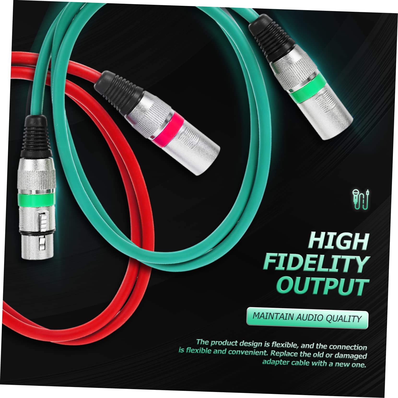 Angoily Cavo Xlr per Microfono Maschio Femmina, 5 Pezzi da 1m, Rame e Pvc, Collegamento Flessibile per Feste e Occasioni Festive