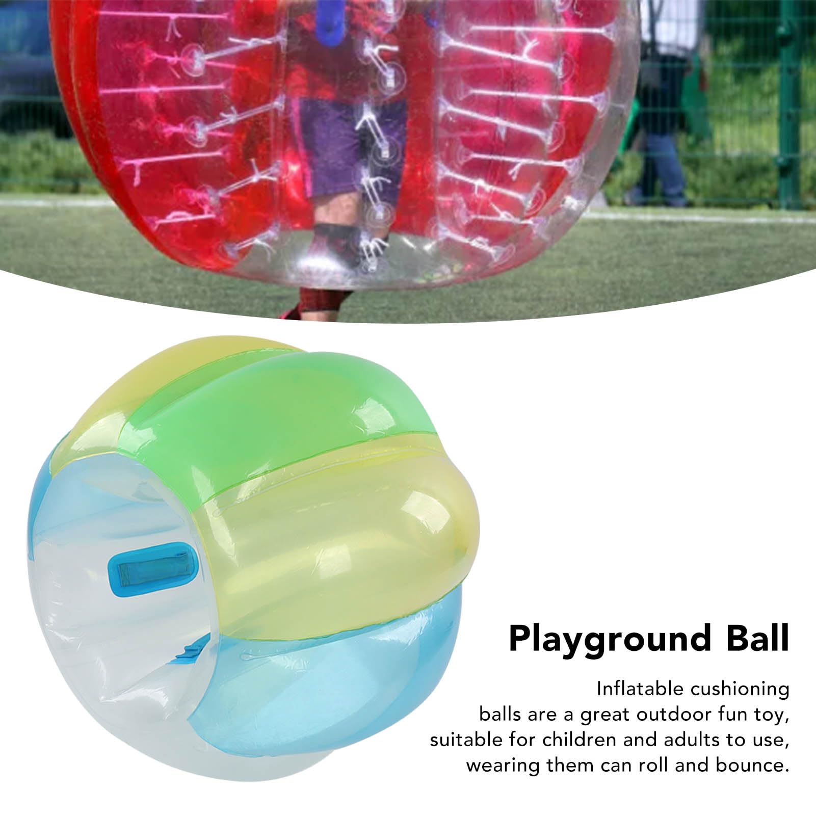 Palla Gonfiabile Bumping Gioca a Palla per Bambini Palla Paraurti Palla Collisione Kid Gonfia Corpo 90X75Cm Kid Bambini Bambino per Pom Ball per per Pom Pom