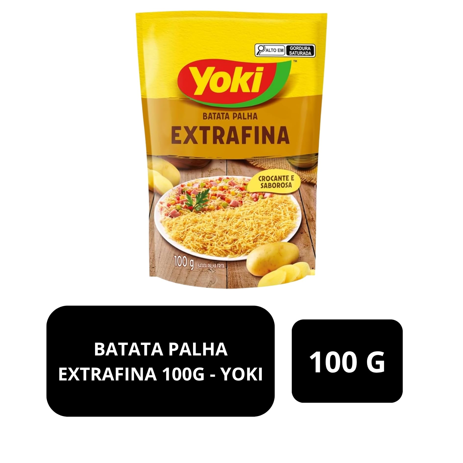 Extra Thin Potato Sticks - 3.53 Oz (PACK OF 1) | Batata Palha Extrafina - 100g