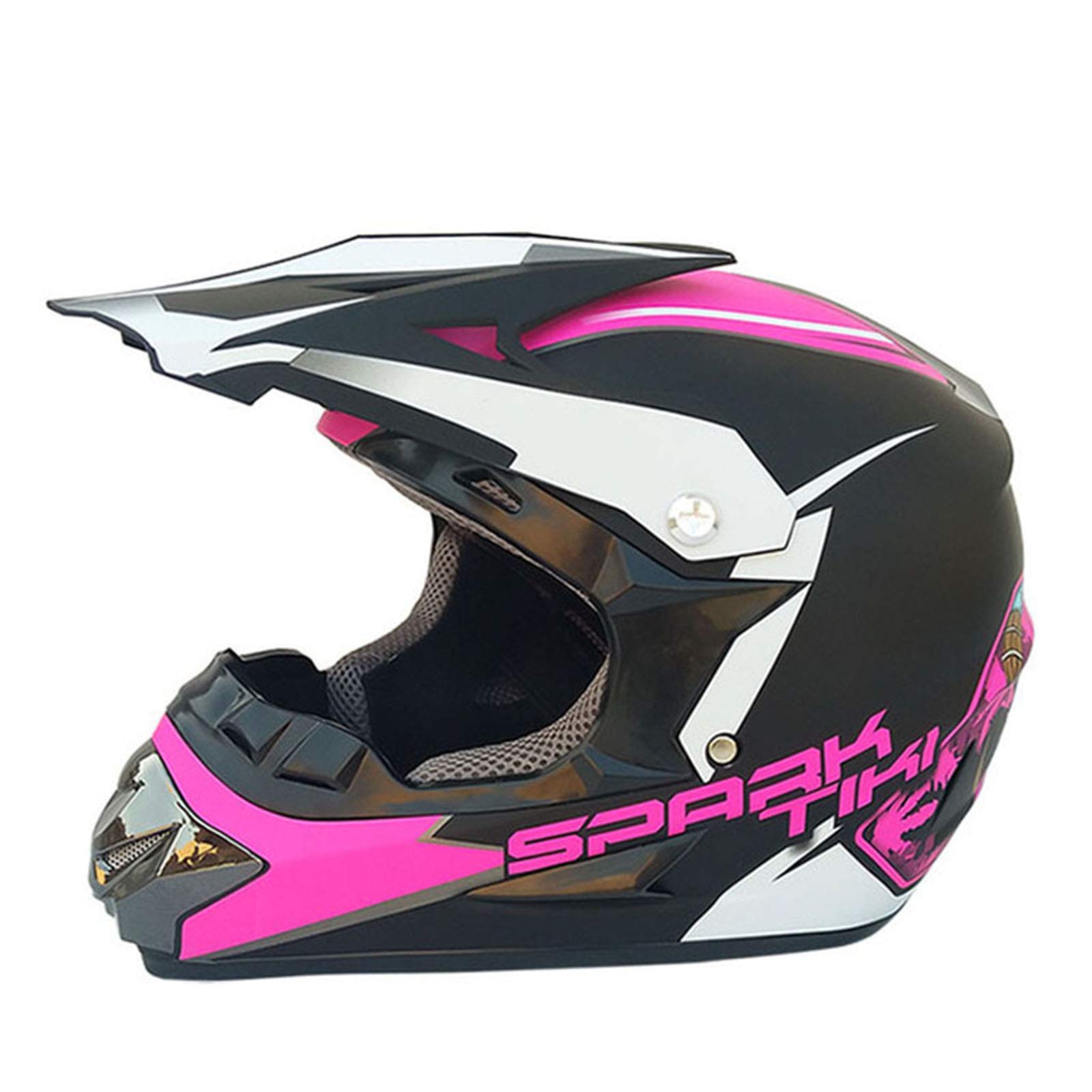 DJCALA Safe Full Face Motocross Helmet Mountain Bike Downhill Cross Racing Scooter Helmet Prevent Collision Adult Youth Junior DOT, Gloves Goggles Masks Set of 4