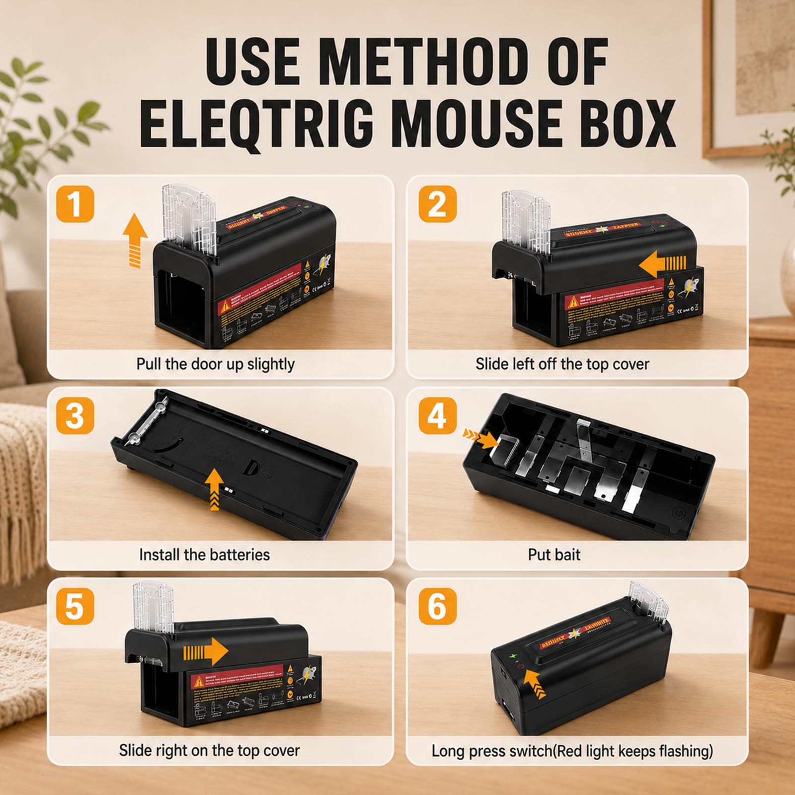 2 trappole elettriche per topi con sensore intelligente ad alta tensione (6-9 KV) per grandi roditori, senza esche tossiche, sicure per casa, cucina e ristorante, distruggenti elettronici per interni