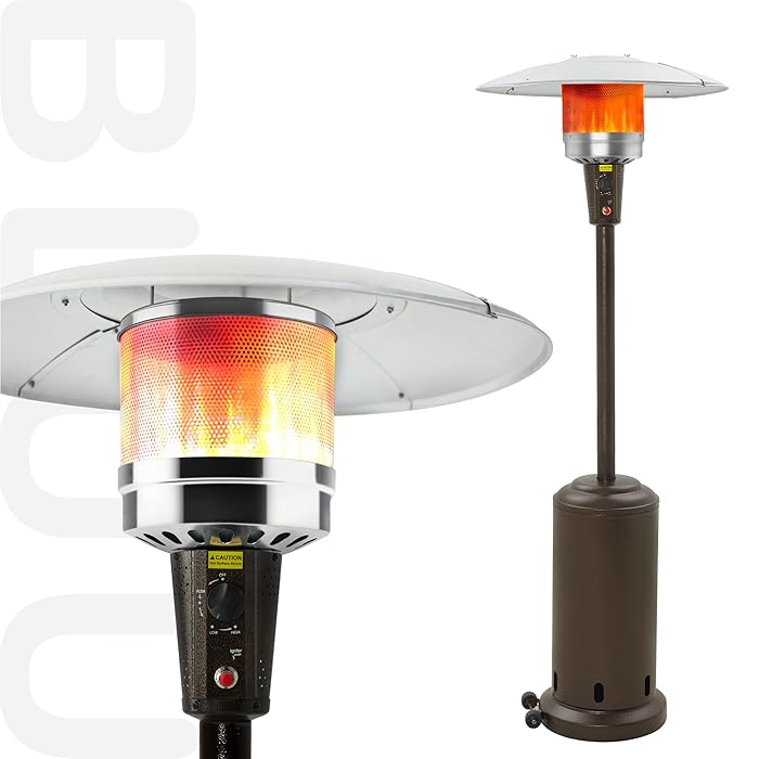 Buy Bluu Patio Heater with Wheels 48,000 BTU Outdoor Propane Heater