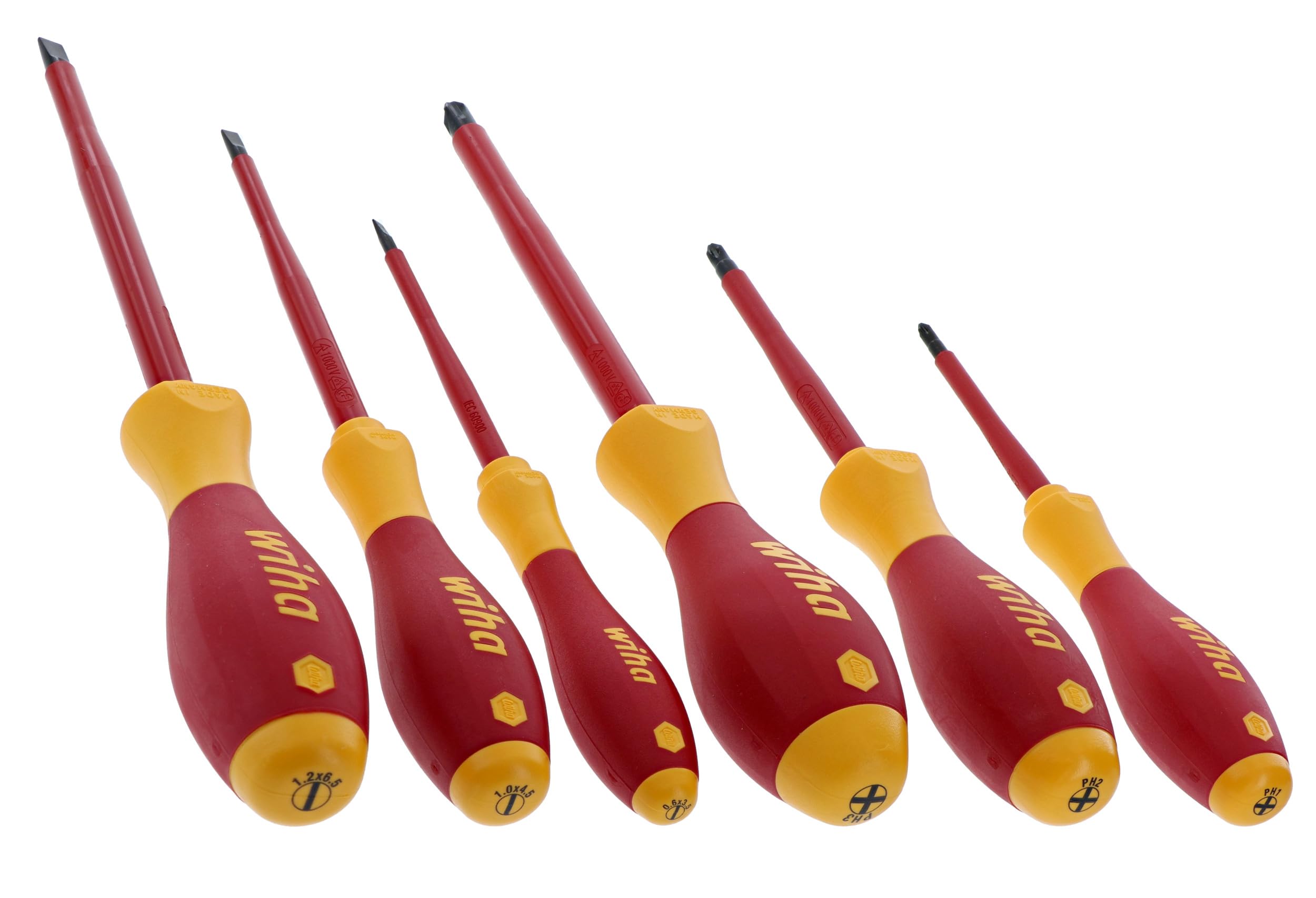 Wiha 32092 Slotted And Phillips Insulated Screwdriver Set, 1000 Volt