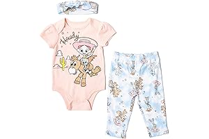 Pixar Toy Story Lion King Minnie Mouse Baby Girls Bodysuit, Pants, and...