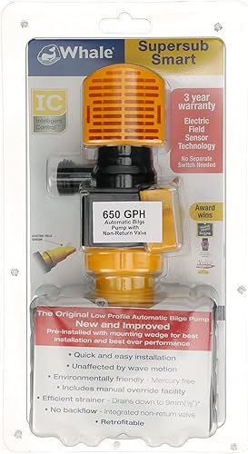 Miniatura 5 de Whale Supersub - Bomba de sentina eléctrica inteligente, para uso en agua dulce o salada