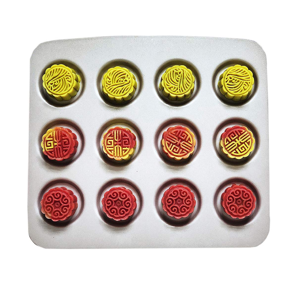 CANDeal Supreach Forme ronde Cookie Biscuits plaque whoopies plaque de cuisson, 12 cavité, antiadhési