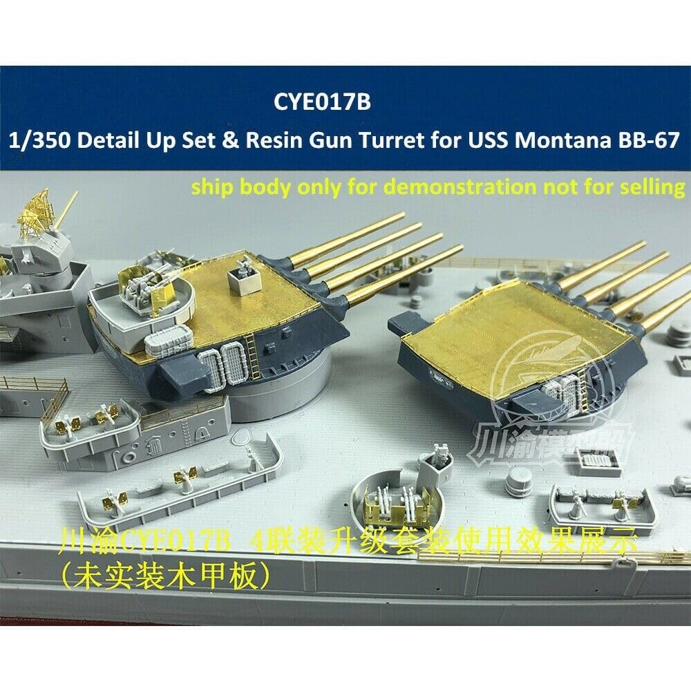 Pancernik niepomalowany 1/350 USS Montana BB-67 Drewniany pokład Super szczegółowa część do bardzo ognistego