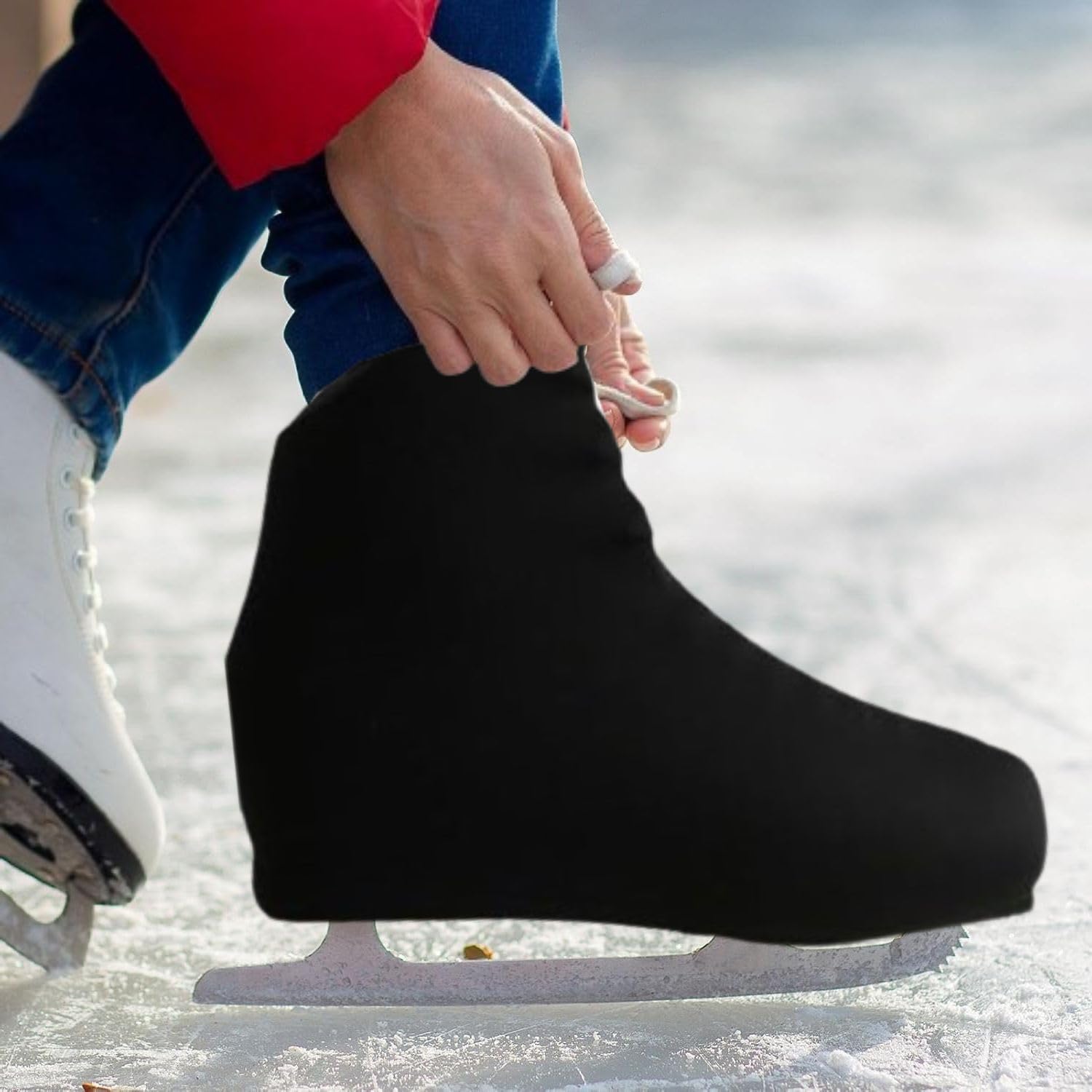 Funda cubrepatin para Patines en línea y Patines de Hielo, Fundas Opacas, Resistentes y elásticas, para Patines de Hielo 2ud Negro