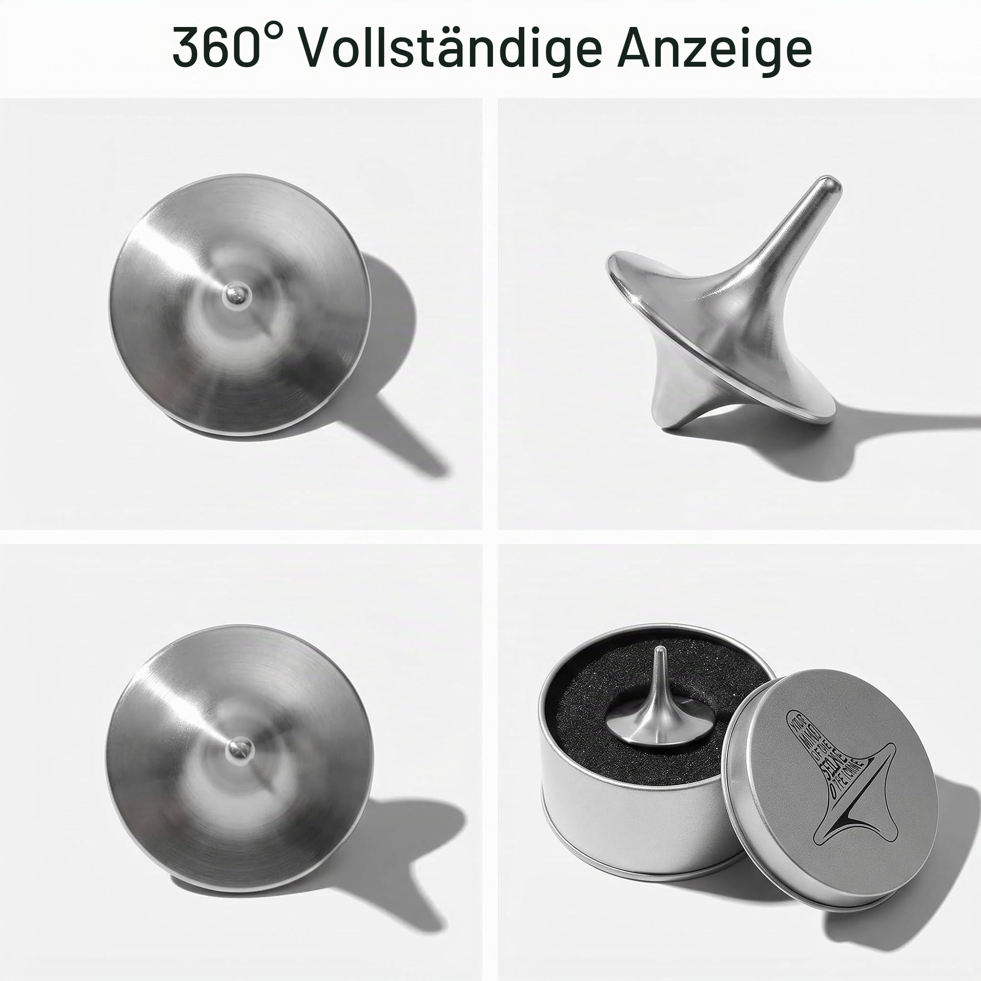 Inception Totem Kreisel aus Zinklegierung Silber Vintage Präzise Kreisel Spielzeug Die perfekte Balance zwischen Leistung