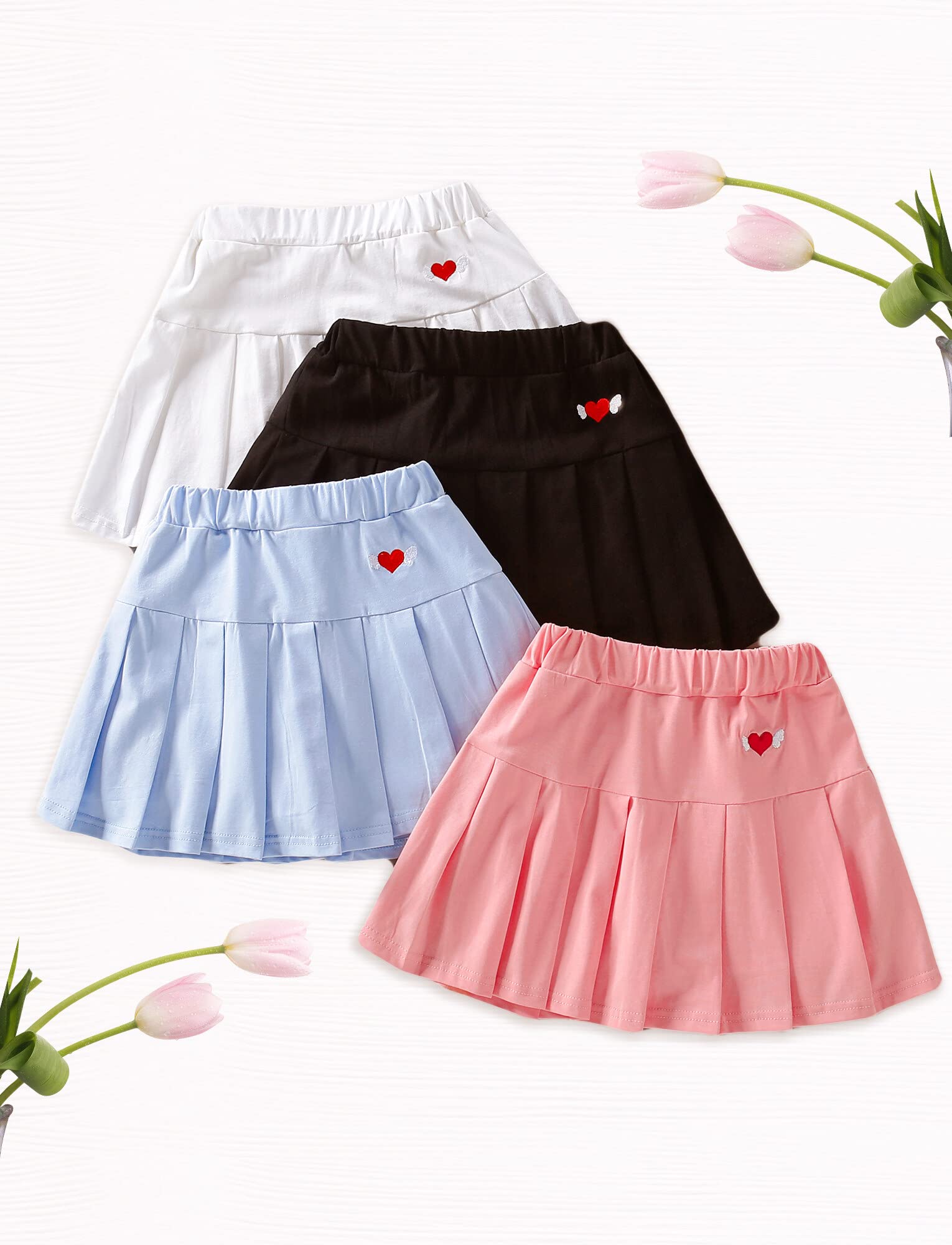 Happy Cherry Gonna a Pieghe per Ragazza Gonna Sportiva con Pantaloncini Interni Gonna Corta da Tennis Danza