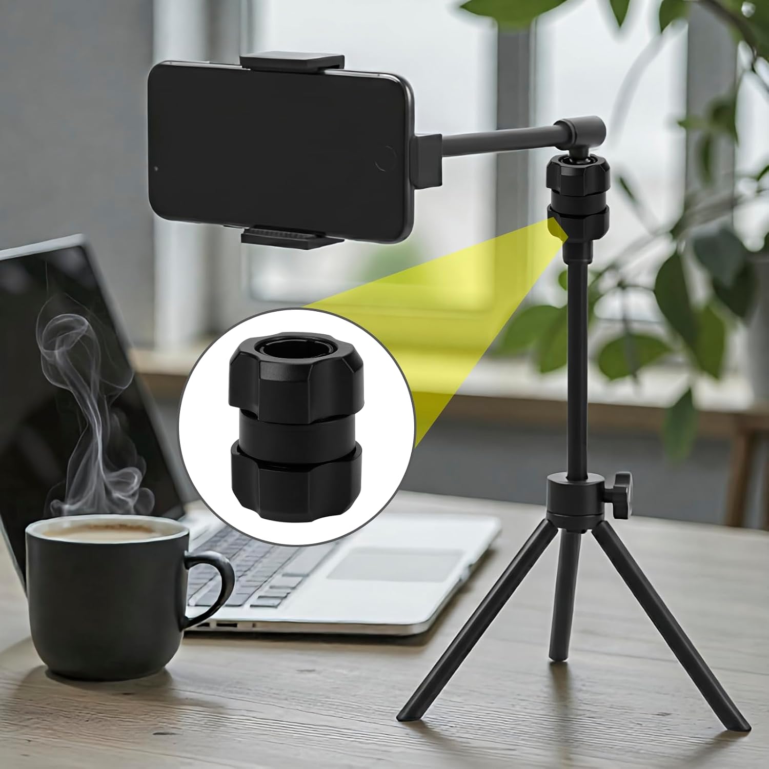 17mm Ball Mount Joint Adapter, Female-to-Female Coupler, Plastic Extension 1.6inch Length Suitable for Bike/Motorcycle Phone Holders, Camera Photography Brackets, Car Phone Mounts, Tripods
