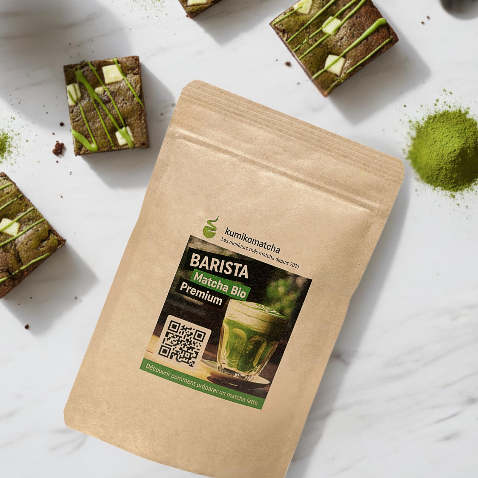Kumiko Matcha Thé Barista Premium du Japon 200g pour Latte - Certifié Bio